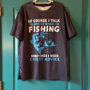 Humorous Fisherman T Shirt Men’s XXL